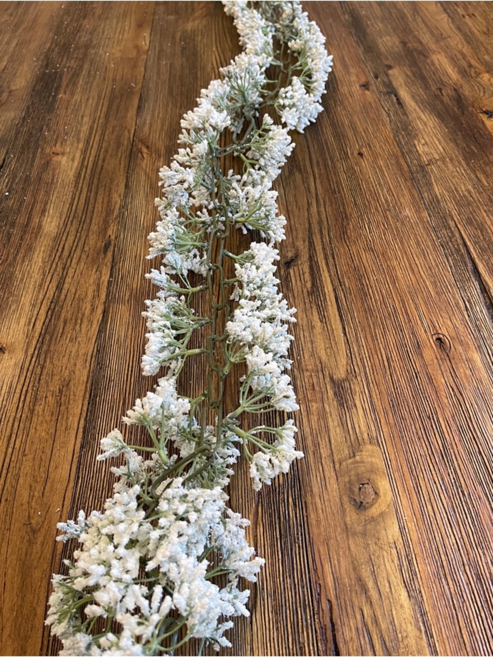 Flocked White Berry Garland